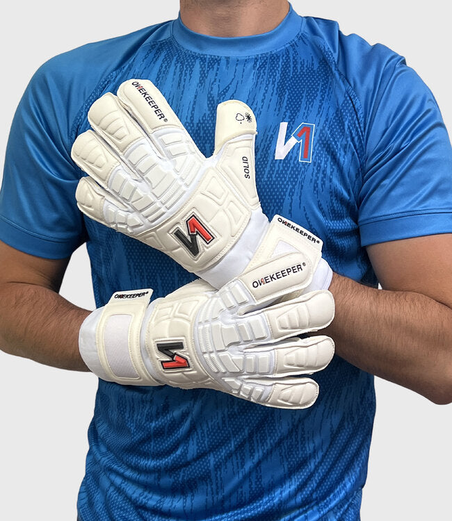 Solid White Onekeeper GK Gloves