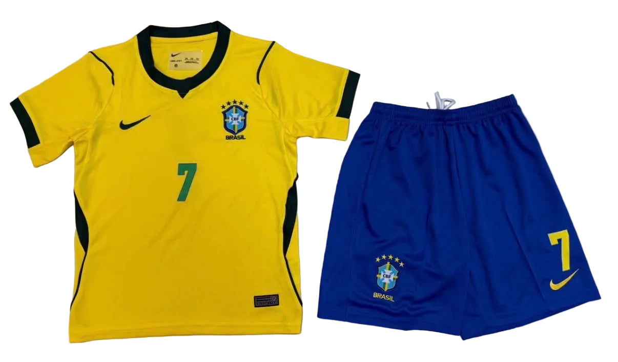 Brazil Home Football Kit Kids